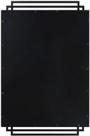 Amherst Matte Black Iron Mirror 36.5 Tall 23.75 Wide