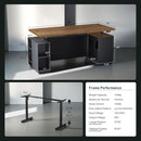 71 Inches Electric Standing Desk Lockable Cabinets