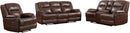 Manual Recliner Sofa Set Brown Living Room Collection
