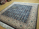 6' X 6' Gorgeous Handmade India Floral Oriental Wool Rug Square Blue Carpet Wow