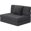 Memory Foam Sleeper Chair With Washable Cover Dark Gray