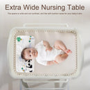 Eco-Friendly HDPE Baby Diaper Changing Table with Removable Safety Belt and Easy-Clean Surface, White, 33.86' x 24.02' x 41.34'