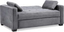 Ainsley Loveseat With Pull Out Sleeper Microfiber Charcoal