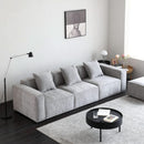 Grey Modular Sectional Sofa Set With Ottoman And Chaise