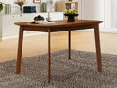 47 Inch Mid Century Modern Dining Table, Solid Wood Kitchen & Dining Room Table for 4, Minimalist Table for Dining Room, Rectangular Dinette Table, Easy Assembly