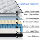 Cool 10 Inch Plush Gel Memory Foam Pocket Spring Hybrid Mattress In A Box With Certipur-US Certified Memory Foam