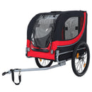 Large Folding Bike Trailer for Dogs – 120LB Capacity All-Terrain Pet Carrier, Durable Steel Frame for Cycling, Jogging, Camping & Outdoor Adventures, Black- Red