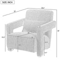 Mirod Sleek Right-Angle Armrests Accent Chairs Set of 2, Ergonomic Lumbar Support, Square Wooden Block Legs, Inclined Seat for Comfort, Artistic Statement Piece  for Living room,Bedroom and study