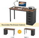 Industrial Rustic Brown Forty Seven Inch Computer Desk Storage