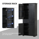 Bathroom Storage Cabinet with Doors and Drawer, Multiple Storage Space, Adjustable Shelf, Black (Old Sku:WF308204AAB)