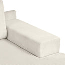 114" L-shaped Sofa Sectional Sofa with Two USB Ports and Two Power Sockets, a Storage Drawer and a Reversible Chaise Lounge for Living Room, Beige