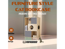 Furniture style Modern cat Bookcase Cat tree shelves with Storage