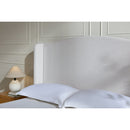 Hannah Upholstered Wingback Bed Size Queen / Tall 54' Headboard Upholstered Queen Bed / Premium Textured Canvas Chenille Look Ivory / Minimalist Designs / No Box Spring Needed / Easy Assembly / Queen