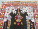 Antique Moroccan Runner Rug 3x7, Moroccan Prayer Rug, Double Mehrab Prayer Arches, Black and Red, Hand-Knotted Wool Carpet, Hallway Rug Nice