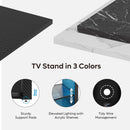 LED Tall TV Stand For 55-65 TV With Adjustable Shelves
