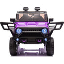 24V Two-Seater Kids Ride On Truck Car W/Parents Control,200wx2,Seat width 20.28in,Four-wheel Suspension,LED Lights,Music,MP3,Bluetooth,Two independent seat belts,Suitable for off-road For Kids Aged 3+