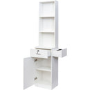 White modern simple hair desk, multi-layer storage, large storage space