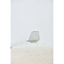 dining chair,set of 4,metal leg,plastic seat,transparent grey