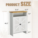 Modern Minimalist MDF Shoe Cabinet with Sliding Door Design - White