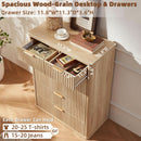 Distressed Fluted Dresser Featuring Six Drawers 42Inch