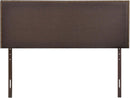 Elegant Upholstered Queen Headboard with Nailhead Trim