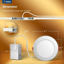 6 Inch 5CCT Dimmable LED Recessed Ceiling Light With Night Light 24 Pack Ultra Thin Canless Downlight