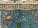 Vintage Persian Qum Pictorial Rug 5x7 - Wool & Silk