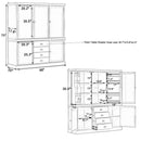 [Assembly Video Provided] TOPMAX 73'' Freestanding Wooden Kitchen Pantry Organizers and Storage Kitchen Cabinet with Drawers Cupboard with Door Shelves and Adjustable Shelves for Dining Room, Gray