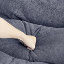 Sleeper Sofa Chair Bed, Convertible Sofa Chair 3-in-1, Adjustable Sleeper Chair Pullout Sofa Bed with Modern Velvet Fabric for Living Room Apartment Small Space, Grey