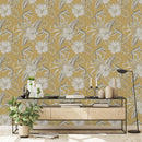 Yellow Wallpaper with Monkeys