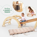 5in1 Montessori Climbing Set: Pikler, Climbing Arch, Slide, Net & Cushion