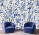 Blue Floral Wallpaper