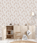Beige Lamas Wallpaper