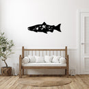 Salmon Fish Alternative Metal Wall Art – Fishing Cabin Lake House Decor