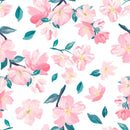 Voguish Modern Pink Flowers Wallpaper