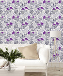 Voguish Purple Flowers Wallpaper Fashionable