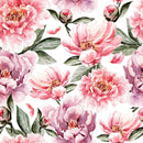 Stylish White Floral Wallpaper Contemporary