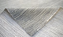 Modern Solid Silver Hand Loom Wool 5x8 Area Rug