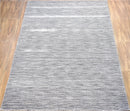 5x8 Modern Gray and Silver Area Rug | Handmade with Wool & Viscose | TRD1007058