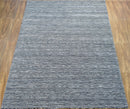 5x8 Solid Gray Rug | Handmade Wool  & Viscose Area Rug | TRD1007158