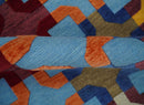 5x7 Multicolor Modern Abstract Wool Hand Woven Southwestern Rug