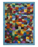 5x7 Multicolor Modern Abstract Wool Hand Woven Southwestern Rug