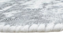 Modern Abstract Silver and Gray Hand Loom Viscose 5x7 Area Rug