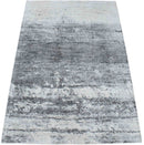 Modern Abstract Silver and Gray Hand Loom Viscose 5x7 Area Rug