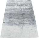 Modern Abstract Silver and Gray Hand Loom Viscose 5x7 Area Rug