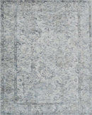Transitional Silver and Gray Hand Loom Wool 5x7 Area Rug