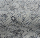 Transitional Silver and Gray Hand Loom Wool 5x7 Area Rug