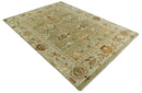 Custom Made Hand Knotted Olive and beige Traditional Style Antique Wool Rug
