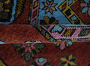 Hand Knotted Maroon and Blue Traditional Antique look Multi Size Wool Area Rug