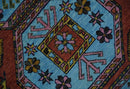 Hand Knotted Maroon and Blue Traditional Antique look Multi Size Wool Area Rug